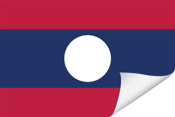 Ілюстрований Прапор Лаоської Країни — стоковий вектор