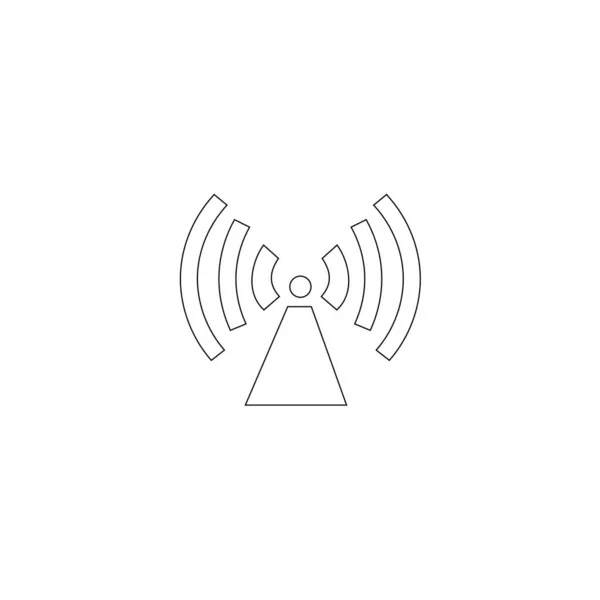 Icono Wifi Símbolo Red Inalámbrica Estilo Diseño Plano — Vector de stock