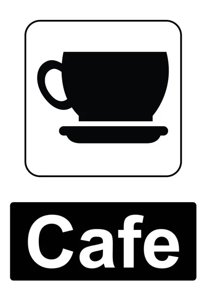 Public Information Sign Cafe — Stock Vector