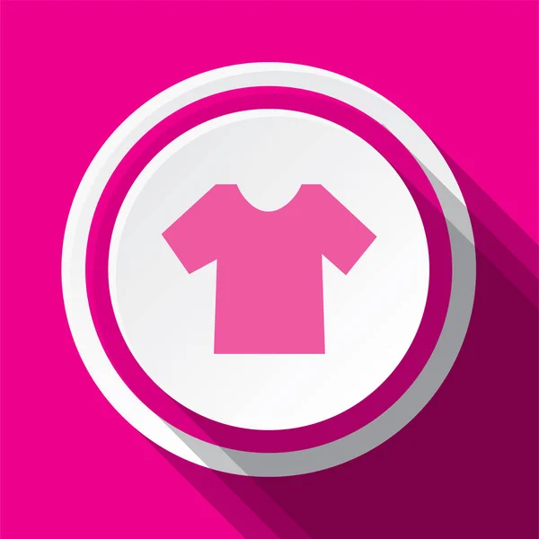 Roze Ronde Vector Icoon Ontwerp Van Heren Tshirt — Stockvector