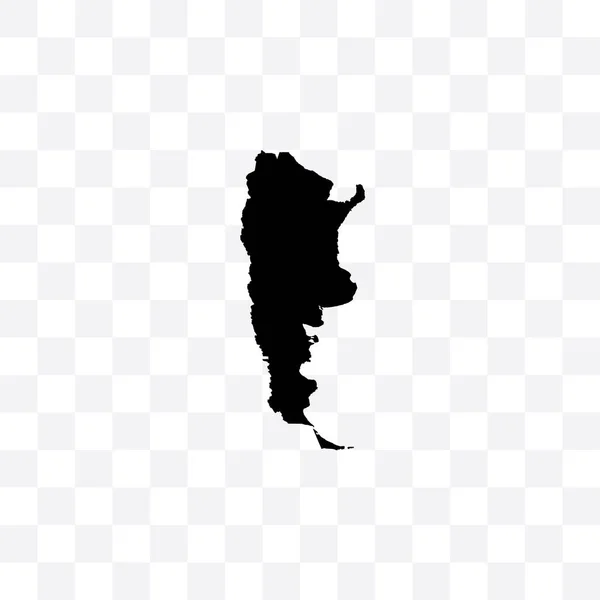 Negru Ilustrație Vectorială Țară Conturată Argentina — Vector de stoc