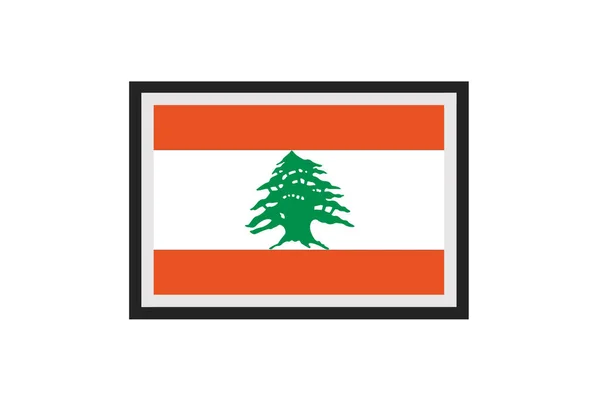 黎巴嫩国旗的矢量图解 — 图库矢量图片