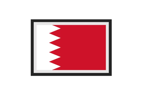 Illustrazione Vettoriale Della Bandiera Bahrain — Vettoriale Stock