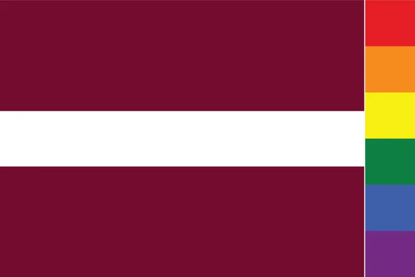 Εικονογραφημένη Σημαία Για Χώρα Της Λετονίας — Διανυσματικό Αρχείο