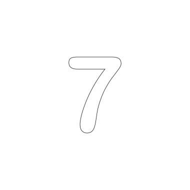 7 numaralı vektör simgesi işareti