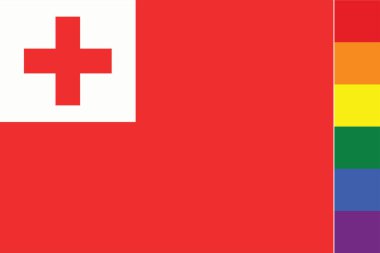 Tonga Ülkesi için Resimli Bayrak