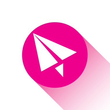 Kağıt Düzlem 'in pembe vektör simgesi ya da düğmesi.