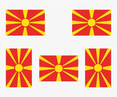 Resimli Ülke Bayrağı Makedonya 'nın Yansıması ve Dönüşü
