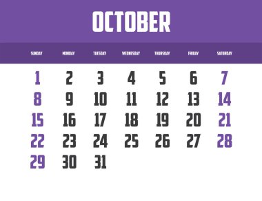 Bir Arkaplanda İzole Edilmiş Bir Takvim