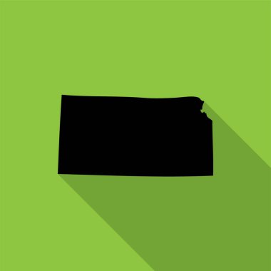 ABD 'nin Kansas eyaletinin vektör haritası.