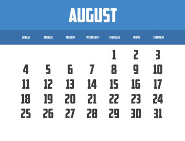 Bir Arkaplanda İzole Edilmiş Bir Takvim