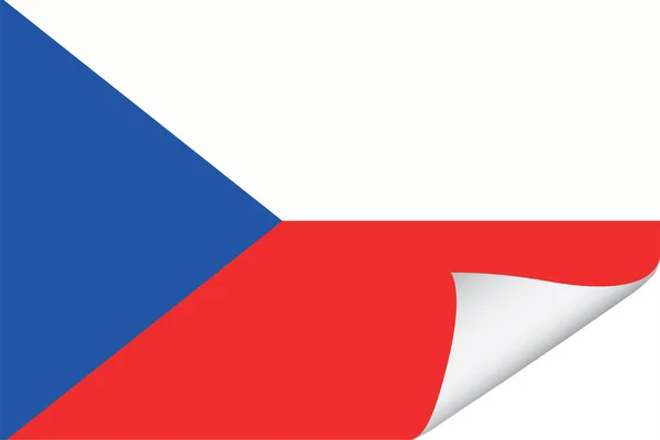Illustrerad Flagga För Tjeckien — Stock vektor