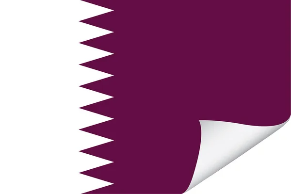Illustrierte Flagge Für Das Land Katar — Stockvektor