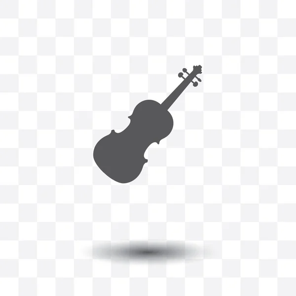 透明背景に分離されたバイオリンベクトルアイコン 音楽ロゴコンセプト — ストックベクタ