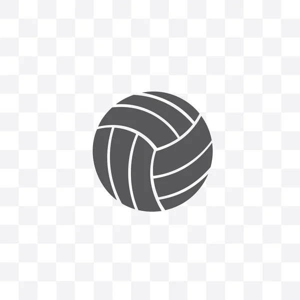 Boll Vektor Ikon Isolerad Transparent Bakgrund Volleyboll Logotyp Koncept — Stock vektor