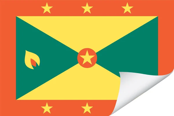 格林纳达国说明性国旗 — 图库矢量图片