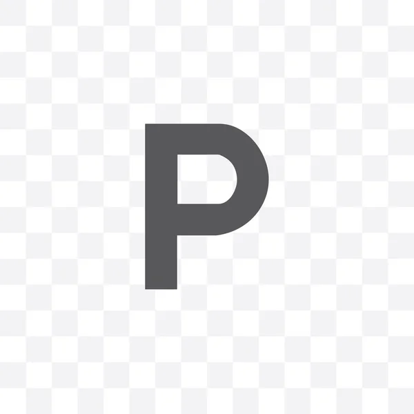 文字Pのアイコンのベクトル図 — ストックベクタ