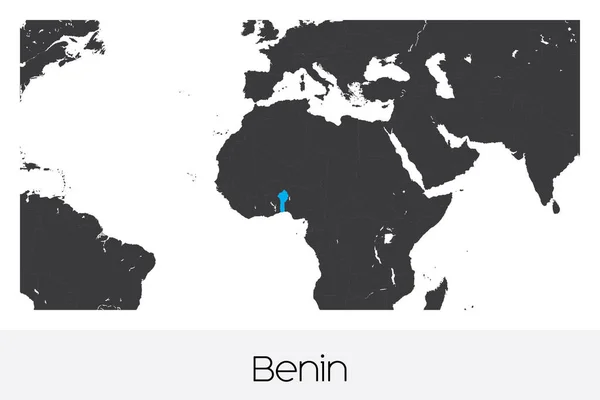Forme Pays Illustré Bénin — Image vectorielle