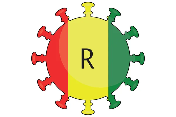 Прапор Вірусу Руанді — стоковий вектор