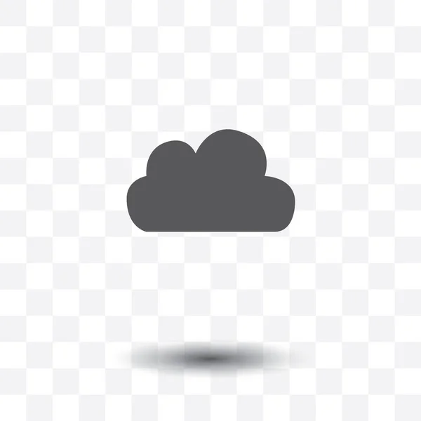 Cloud Vector Icon Isolated Transparent Background — Stock Vector
