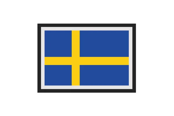 スウェーデンの国旗のベクトルイラスト — ストックベクタ