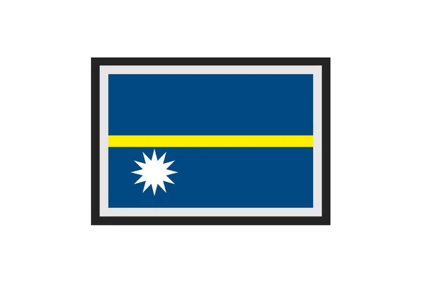 Vektorillustration Der Flagge Von Nauru — Stockvektor