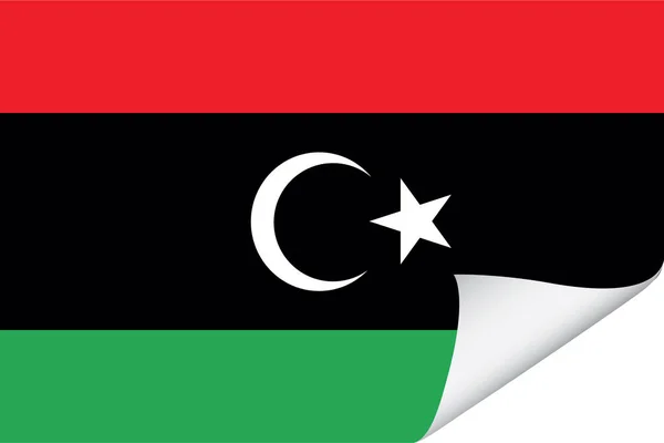 Ілюстрований Прапор Лівійської Країни — стоковий вектор