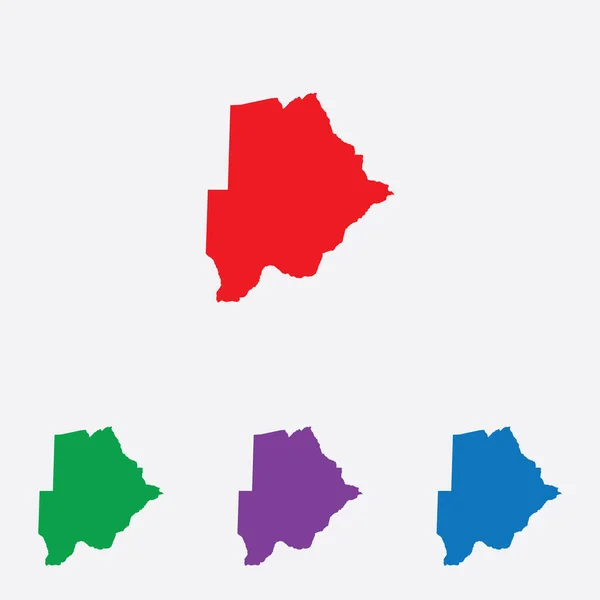 Illustration Vectorielle Forme Pays Multicolore Botswana — Image vectorielle