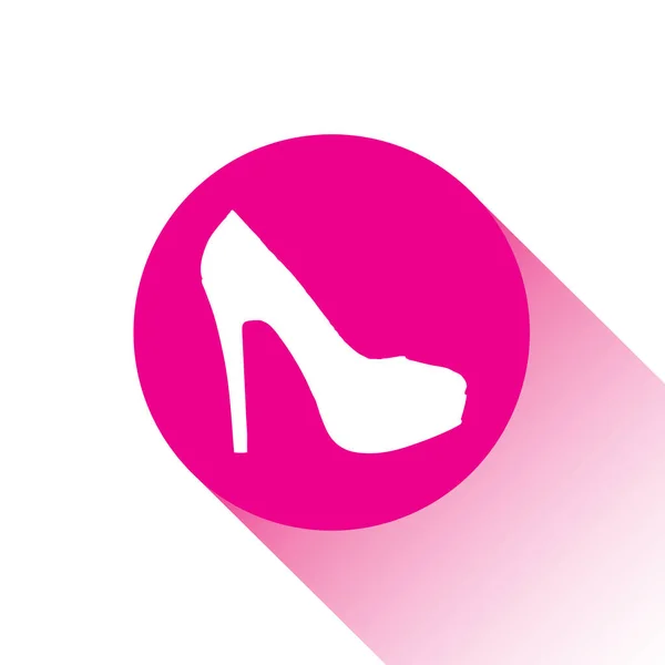 Pink Vector Icon Button High Heels — Stock Vector