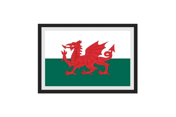 Ilustração Vetorial Bandeira Gales — Vetor de Stock