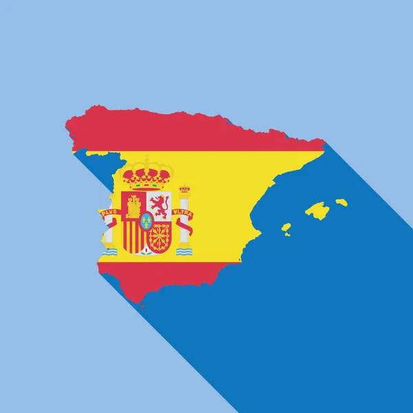 Forma País Con Bandera Dentro — Vector de stock