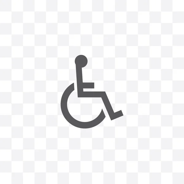 Ikona Vektoru Invalidního Vozíku Izolovaná Průhledném Pozadí Koncept Vypnutého Loga — Stockový vektor