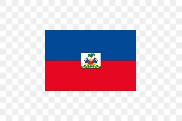 Ilustração Vetorial Bandeira Sobre Fundo Transparente Haiti — Vetor de Stock