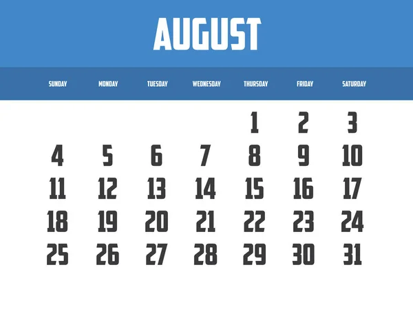 Calendário Isolado Plano Fundo — Vetor de Stock