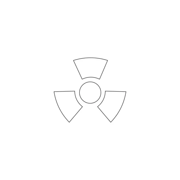 Radioactive Icon Flat Design Style Vector Symbol — Stock vektor