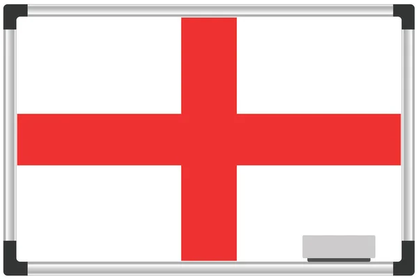 Illustrerad Flagga Whiteboard För England — Stock vektor