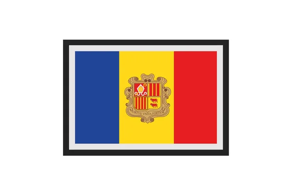 Ilustração Vetorial Bandeira Andorra —  Vetores de Stock