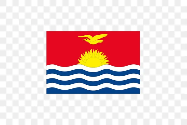 Vektorillustration Der Flagge Auf Transparentem Hintergrund Kiribati — Stockvektor