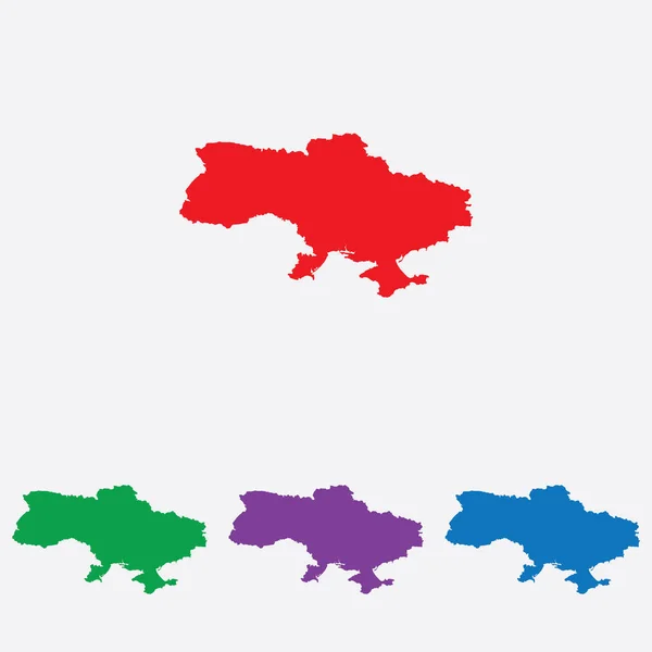 Çok Renkli Country Shape Vektör Çizimi Ukrayna — Stok Vektör