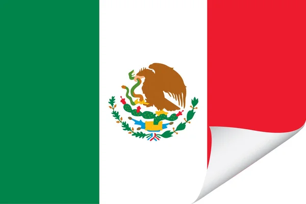 Bandeira Ilustrada Para País México — Vetor de Stock