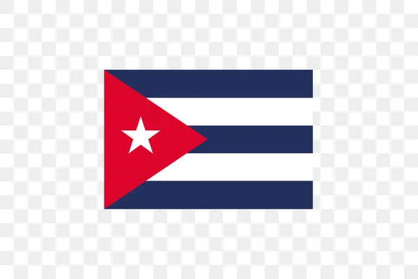 Vector Illustratie Van Vlag Transparante Achtergrond Cuba — Stockvector