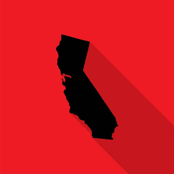 Abd Kaliforniya Eyaleti Vektör Haritası — Stok Vektör