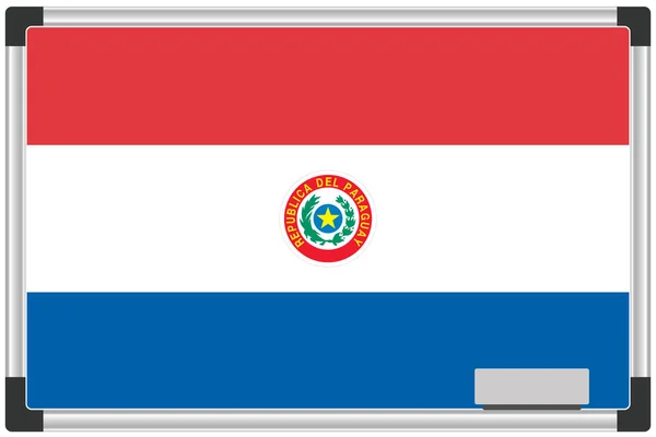 Illustrated Flag Whiteboard Country Paraguay — Stock Vector