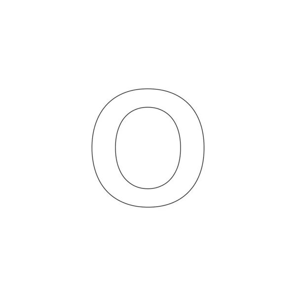 Outline Letter Simple Line Vector Icon — Vetor de Stock