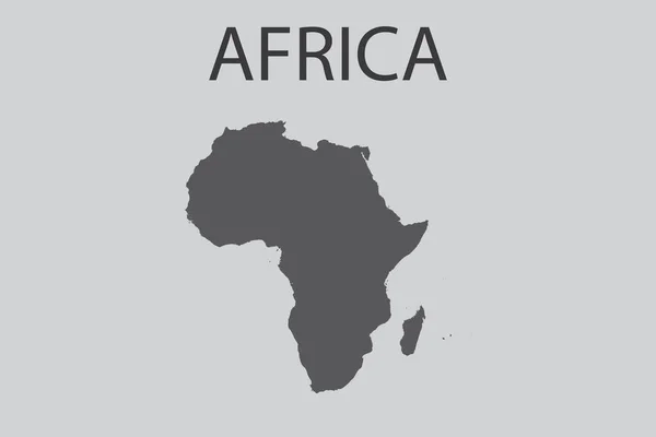 Illustrated Continent Shape Africa - Stok Vektor