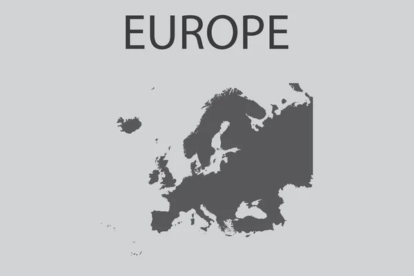Illustrated Continent Shape Europe — 스톡 벡터