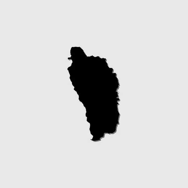 Ілюстрована Форма Країни Крапкою Тіней Домініки — стоковий вектор