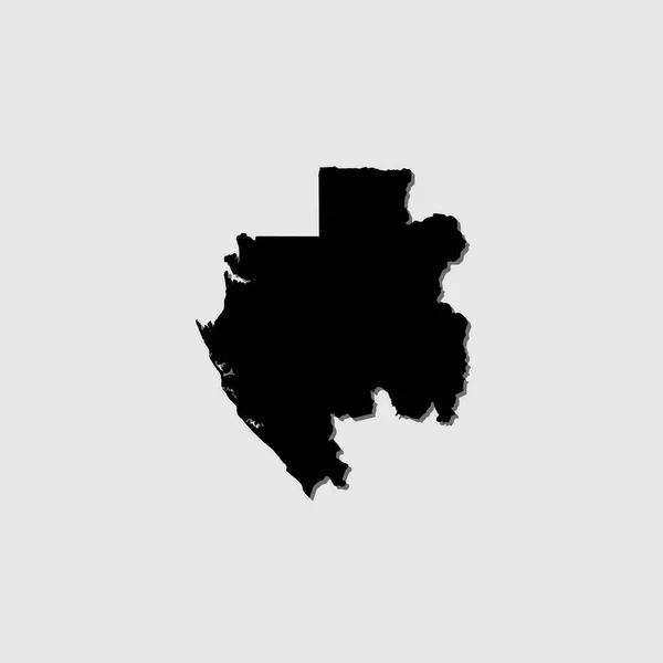 加蓬滴落阴影下的图解国家形象 — 图库矢量图片