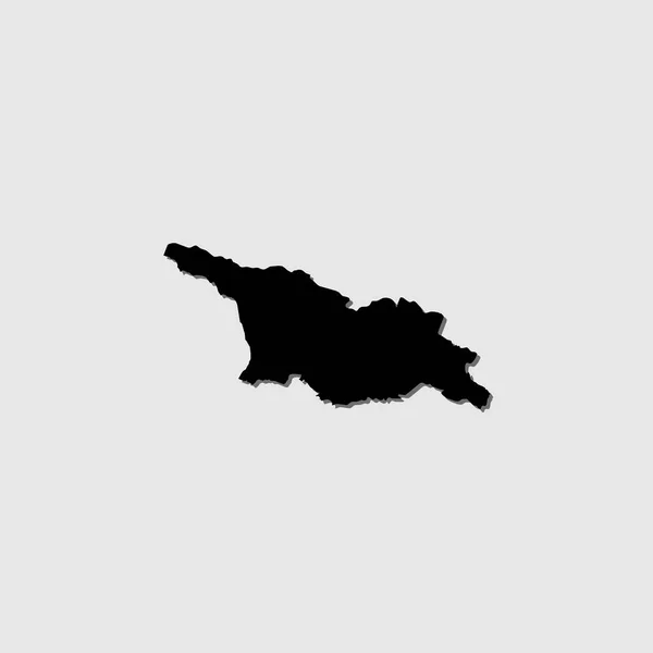 Une Forme Pays Illustré Avec Ombre Portée Géorgie — Image vectorielle