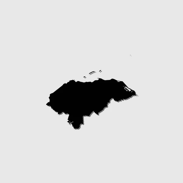 Ένα Εικονογραφημένο Σχήμα Χώρας Drop Shadow Της Ονδούρας — Διανυσματικό Αρχείο